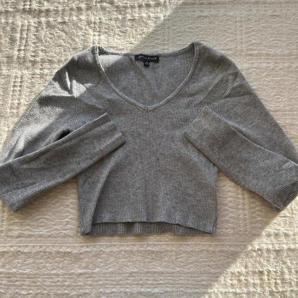 Cropped Grey Sweater